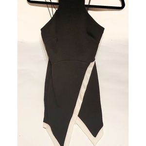 black and white dress